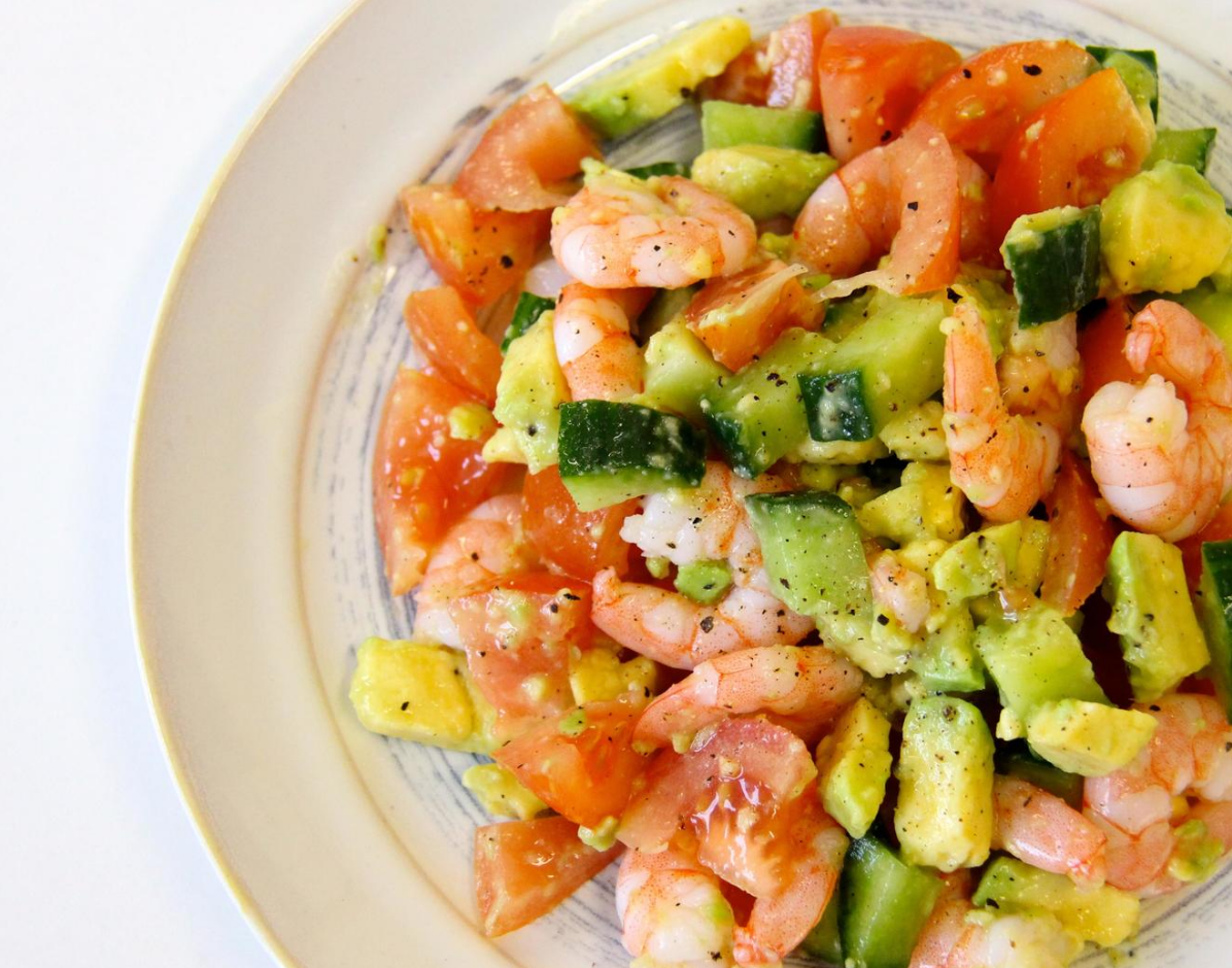 Light & Delicious: Four\-Color Avocado Shrimp Salad
